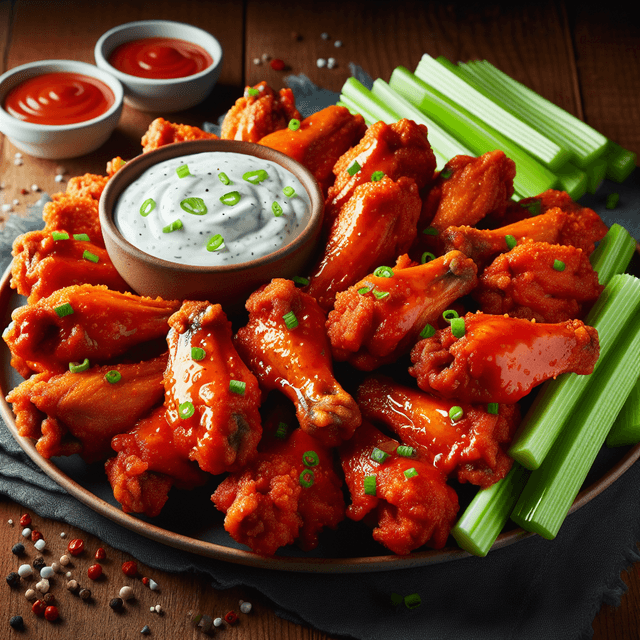 Buffalo Wings with Celery Sticks