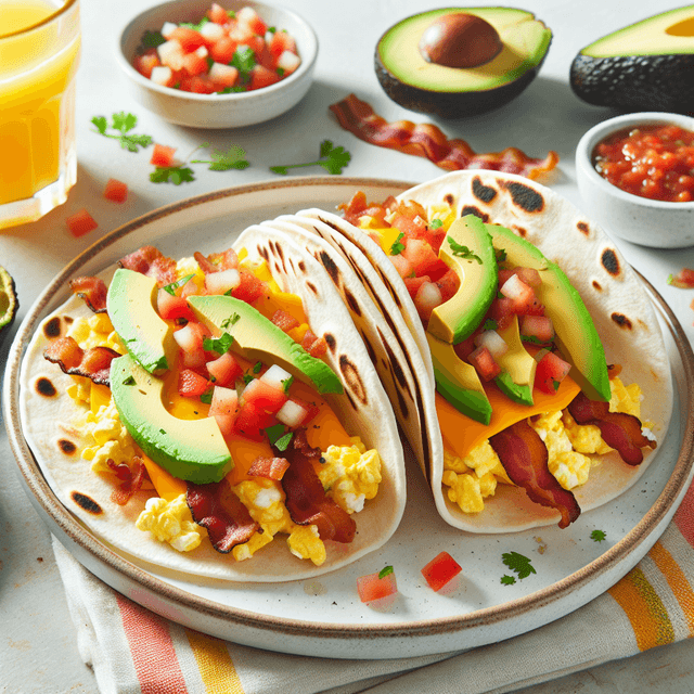 Loaded Bacon Breakfast Tacos